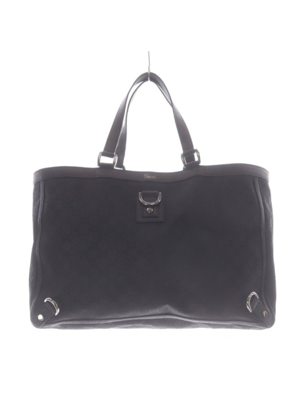 Gucci Abbey GG Canvas Tote Handbag Black